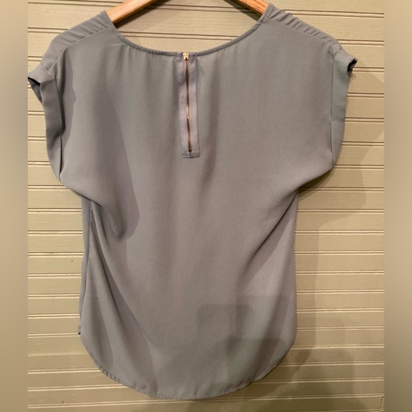 Pink Rose sage green chiffon size small - Picture 4 of 5